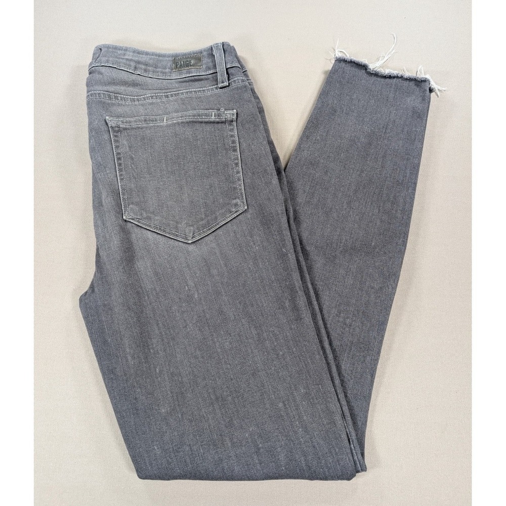 PAIGE Jeans Verdugo Womens 30 Washed Gray Skinny Distressed Raw‎ Hem Stretch